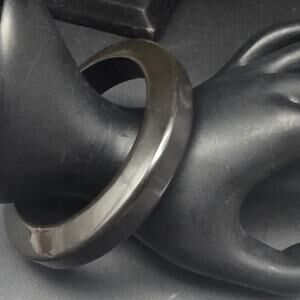 Dark Green Bakelite Bangle Bracelet Vintage Plastic Jewelry